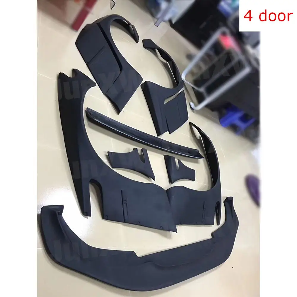 Car Wide Body Kit Accessories For BMW E46 FRP Fiber Glass Bodykit Cover Front Lip Rear Fender Trunk Spoiler Rocket Bunny Parts