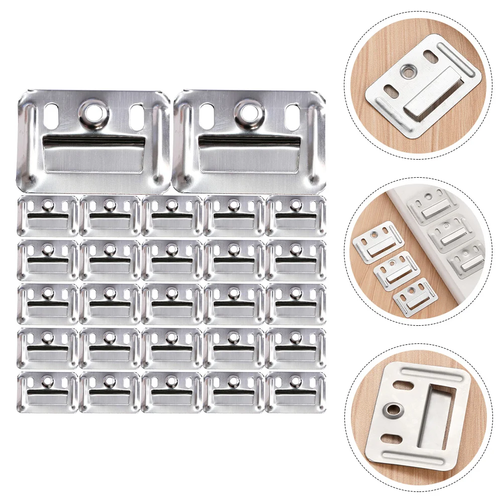 

100 Pcs Stainless Steel Wall Panel Clamp Integrated Clamp Bracket for Bamboo Wood Fiber Easy Installation Wall Panel