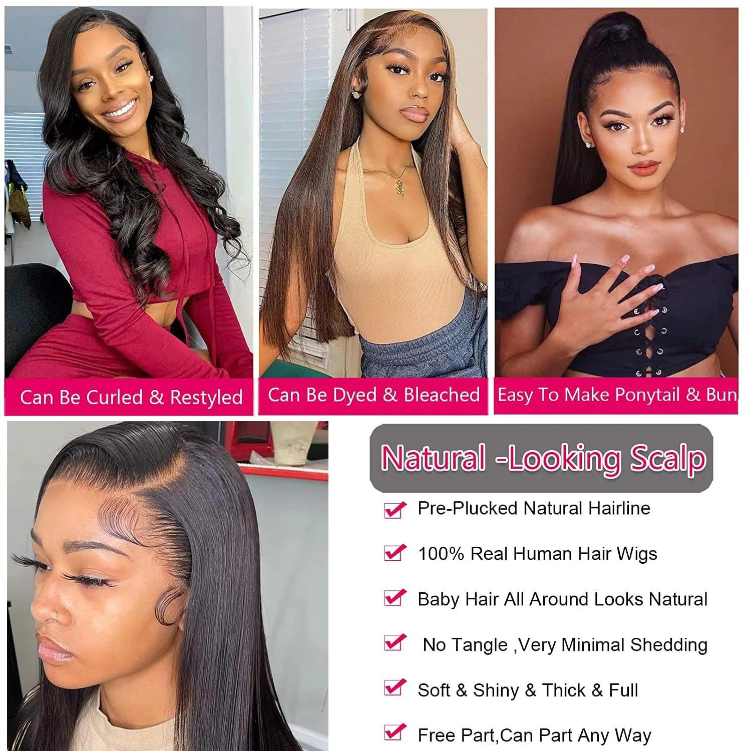 Straight 13x6 HD Lace Frontal Wigs Human Hair 13x4 Transparent Lace Front Human Hair Wigs Brazilian 4x4 Glueless Wigs Human Hair