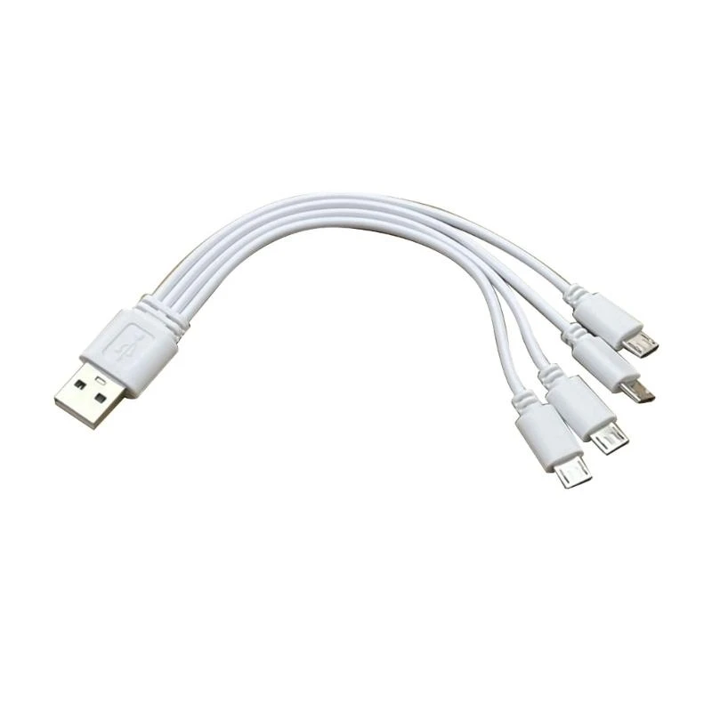 Cable de carga Micro USB 4 en 1, Cable múltiple para múltiples dispositivos, 4 tabletas o teléfonos, envío directo simultáneo