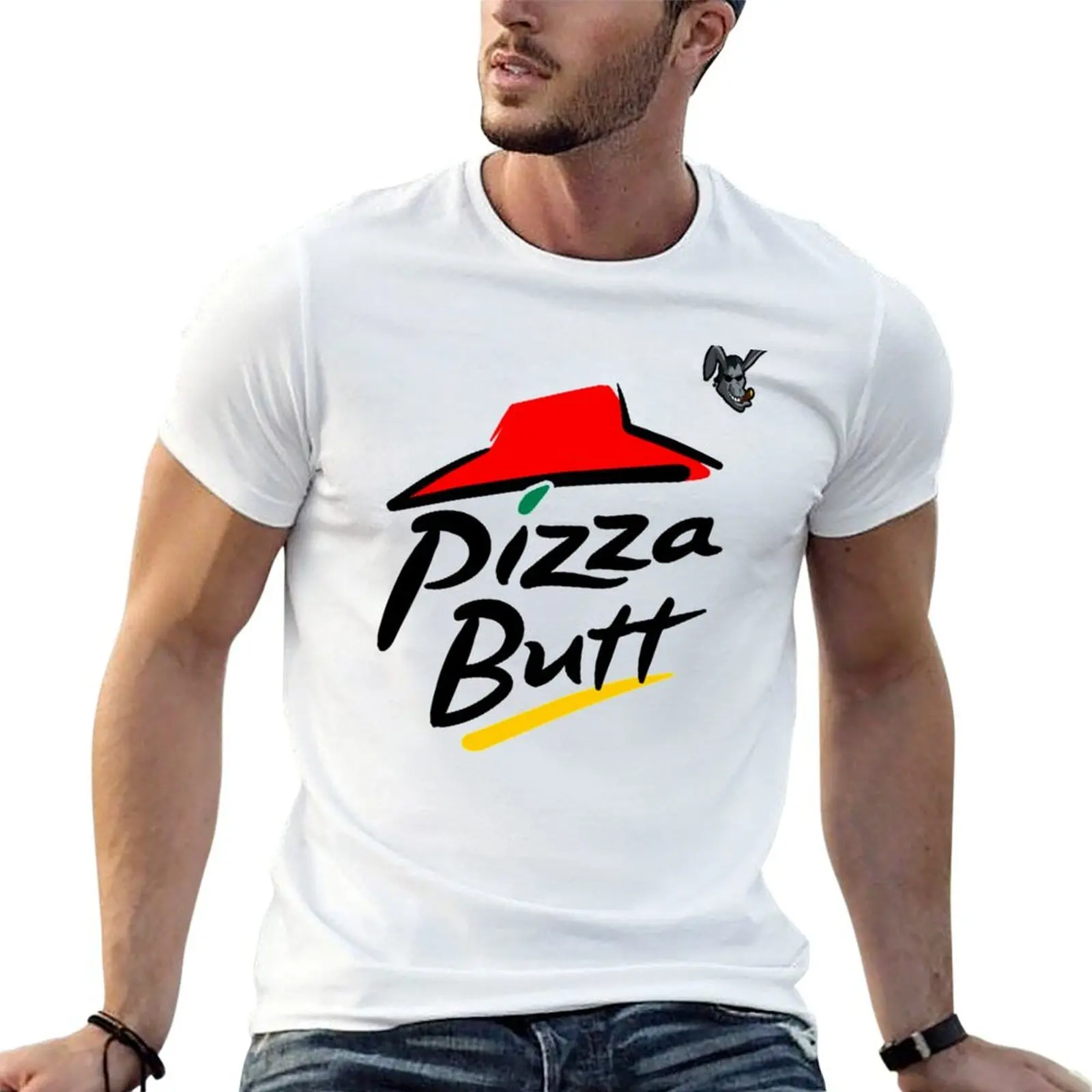 

t man Butt t shirts t vintage shirts graphic Dunkey man shirt Pizza men cotton graphic 100% for T-Shirt