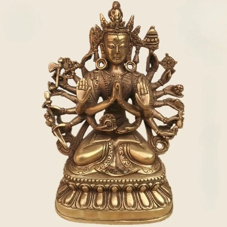 

Copper Tibetan Tantric Bronze Statue Quasi-mention Buddha Mother Eighteen-handed Bodhisattva Decor