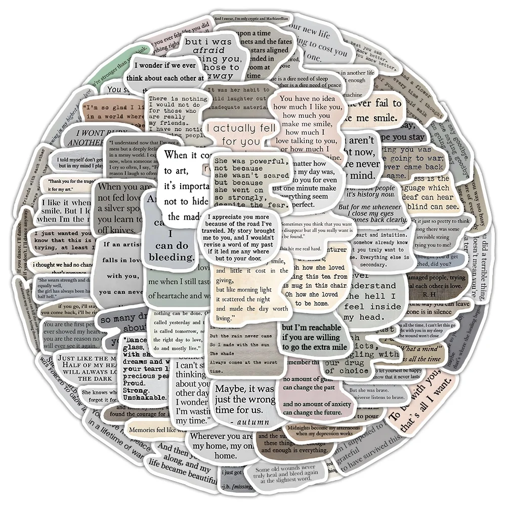 100 pegatinas inspiradoras con frases en inglés para cascos, bicicletas, diarios, estuches de lápices, calcomanías de Papery Pop Store