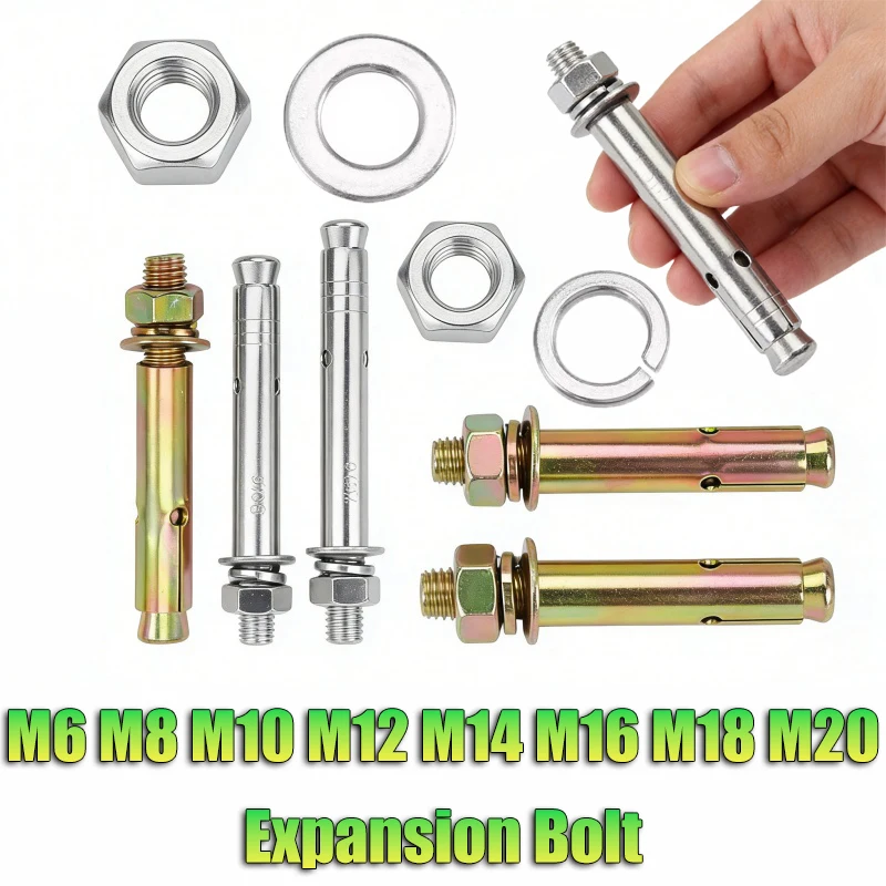 Beicai Heavy Duty Expansion Bolt AnchorStainlessSteel/colorZincPlated Fix Bolts M6 M8 M10 M12 M14-m20 Sleeve Anchor For Concrete