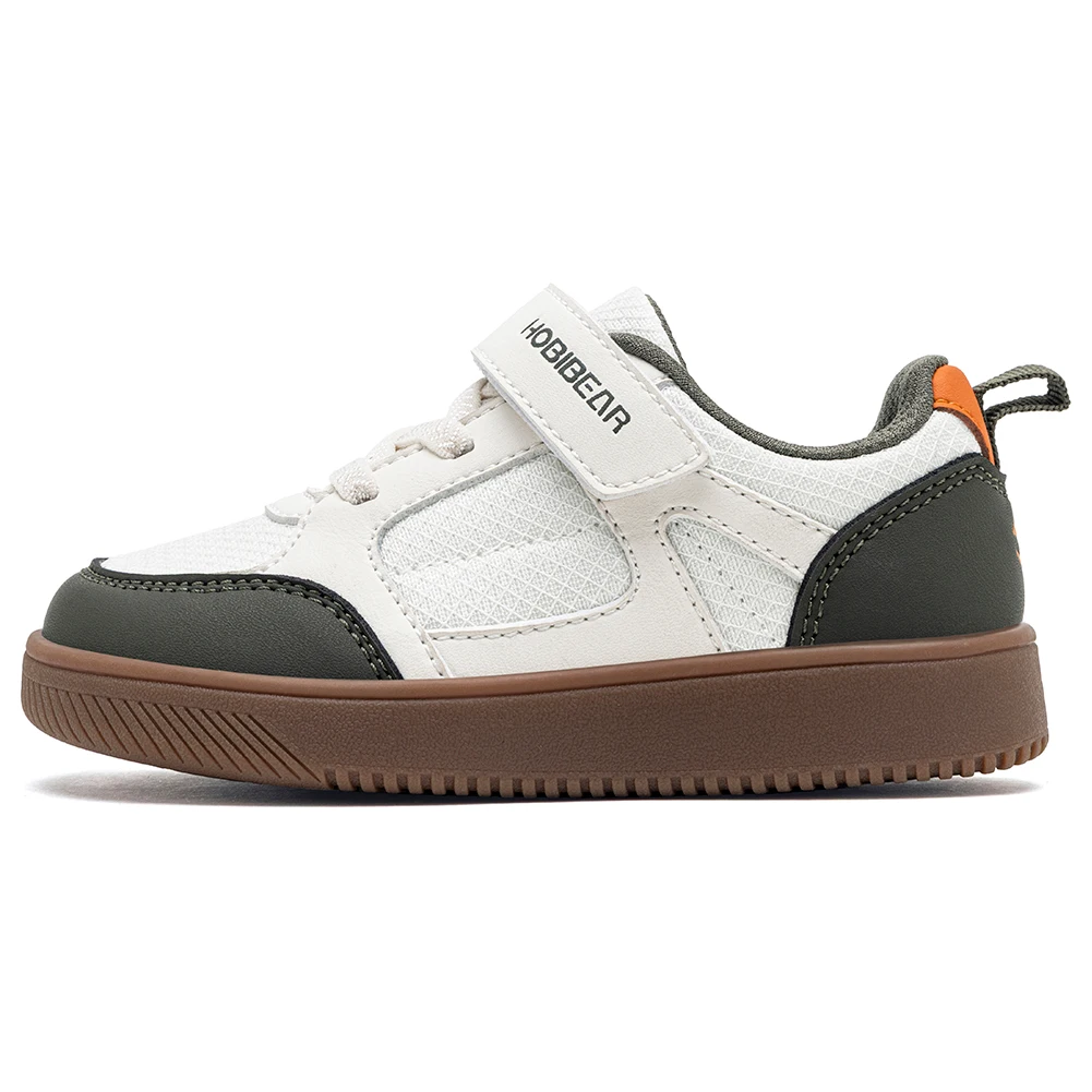 HOBIBEAR Kleinkinder-Schuhe mit breiter Zehenpartie, Klettverschluss, minimalistische Turnschuhe, leichte Wanderschuhe aus Kunstleder und Mesh – Detail 15