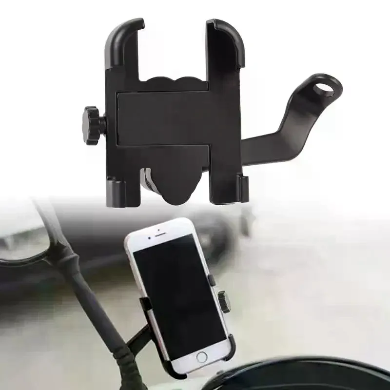 Motorcycle Bicycle Highway Takeaway Cellphone Stand Moto Rearview Mirror Handlebar Mount