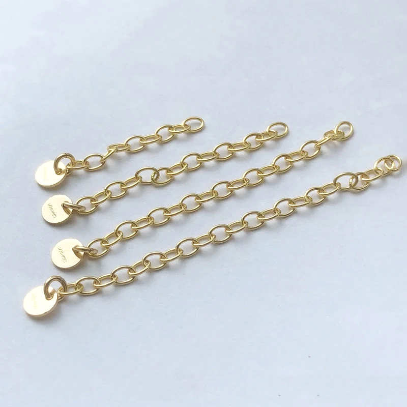 14K Gold Filled Verlängerungskette, Kabel-Verlängerungskette 2/3/4/5CM für Armband, Halskette, Herzanhänger, Schmuckherstellung, Zubehör – Detail 12