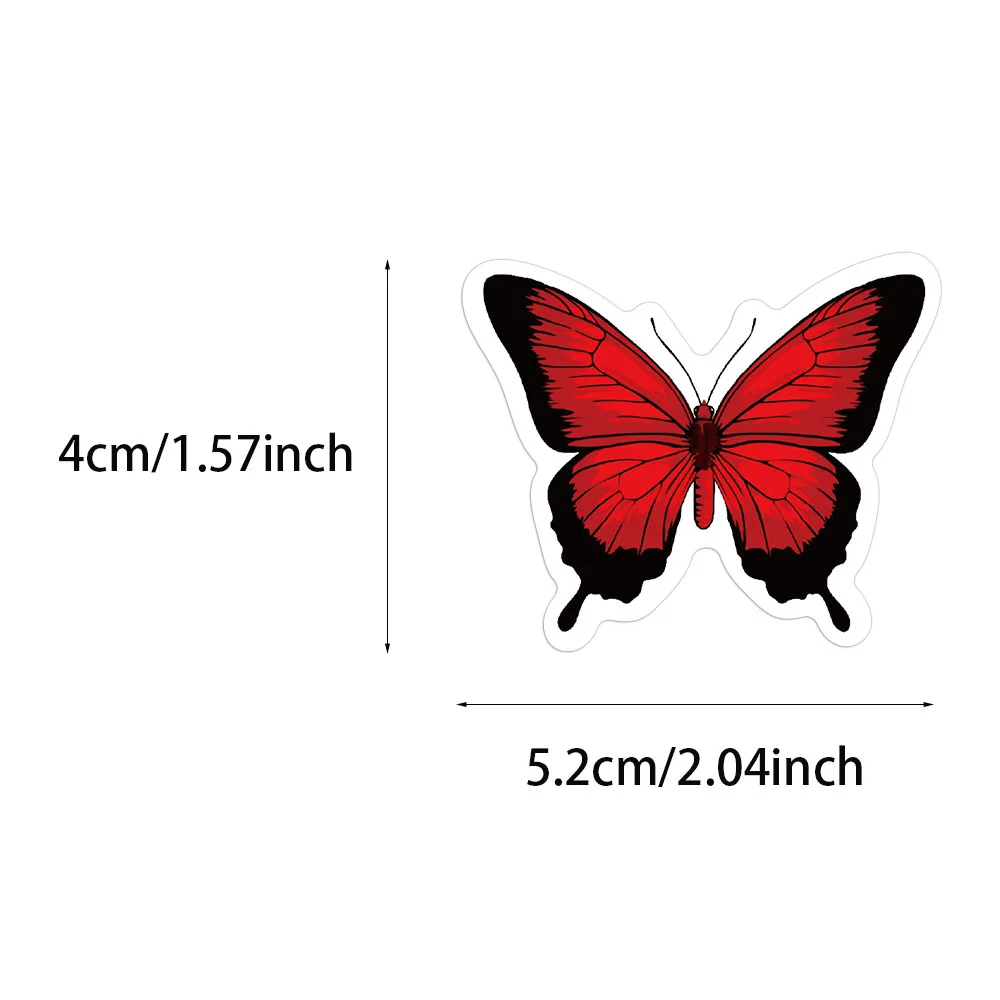 50PCS Aesthetic Red Decorative Stickers for Computers, Laptops, Cups, Tabletops, iPads, Guitar Decorative Stickers