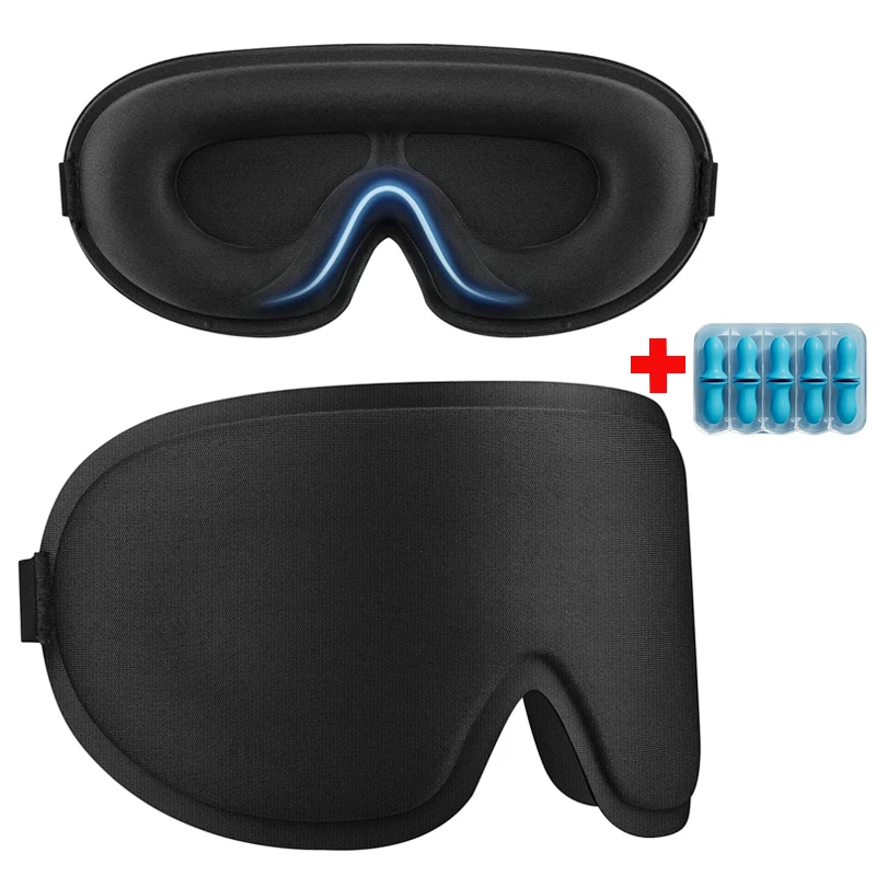 

3D маска для сна для бокового сна, полная светоблокирующая 3D маска для сна, мягкая дышащая маска для глаз для женщин и мужчин, путешествий, сна