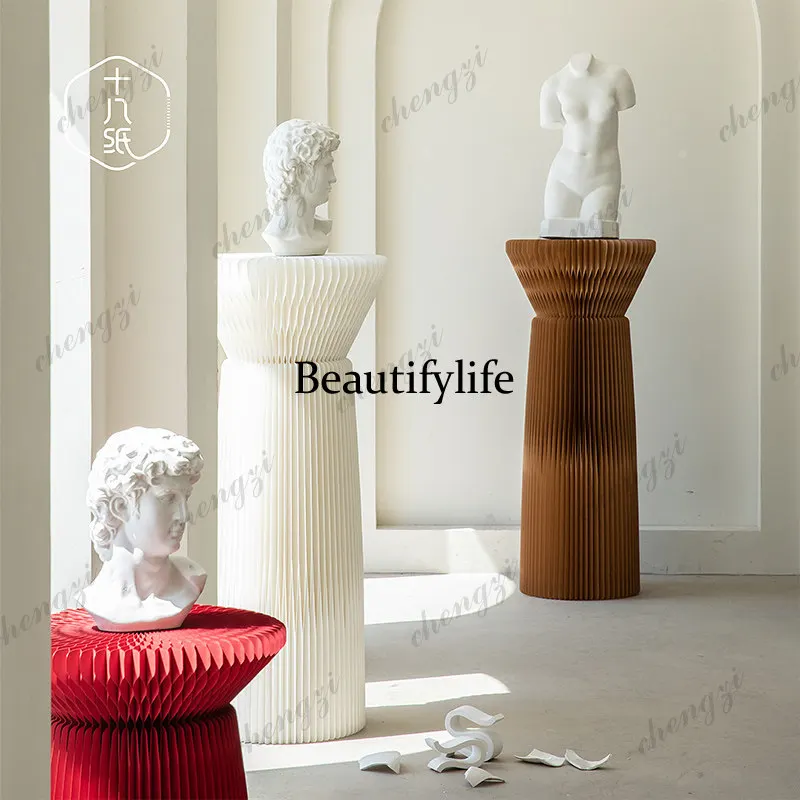 Flower bed cylindrical island cabinet commercial design jewelry commercial exhibition stand
