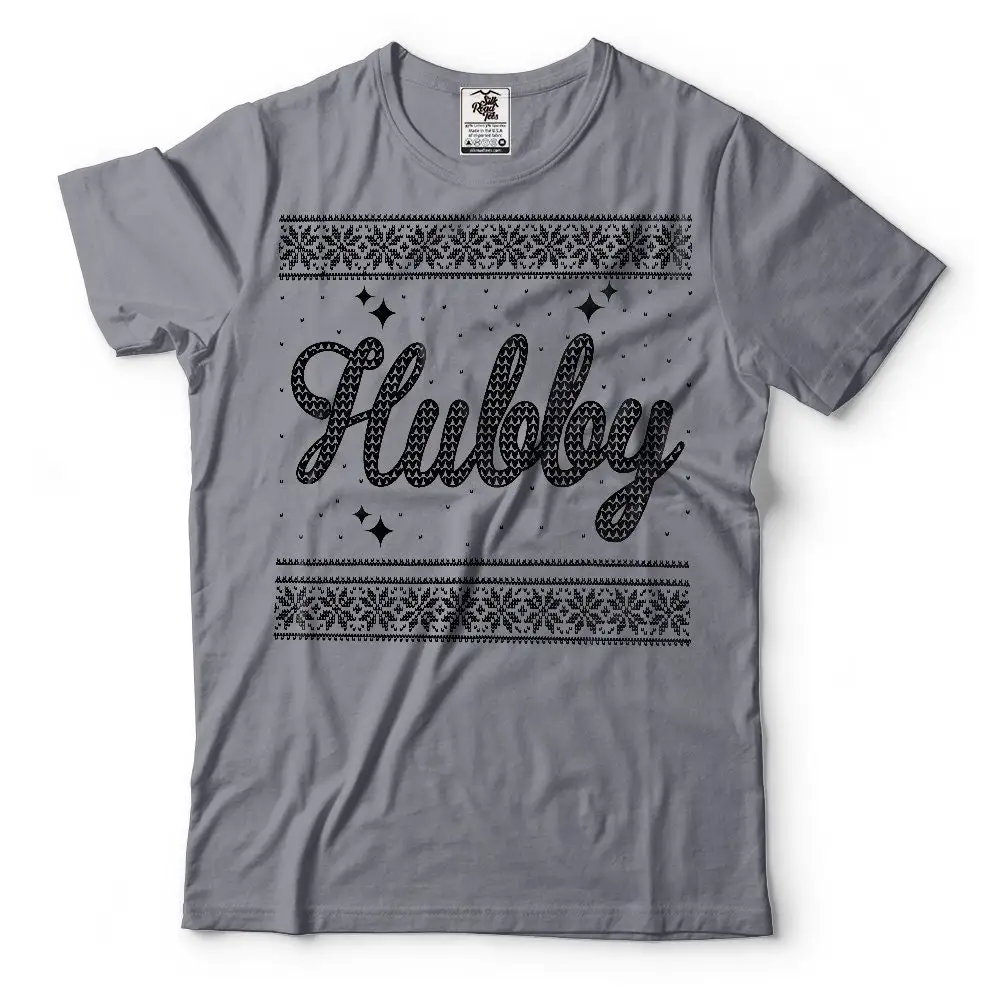 Hubby T Shirt Nordic Pattern Style For Husband