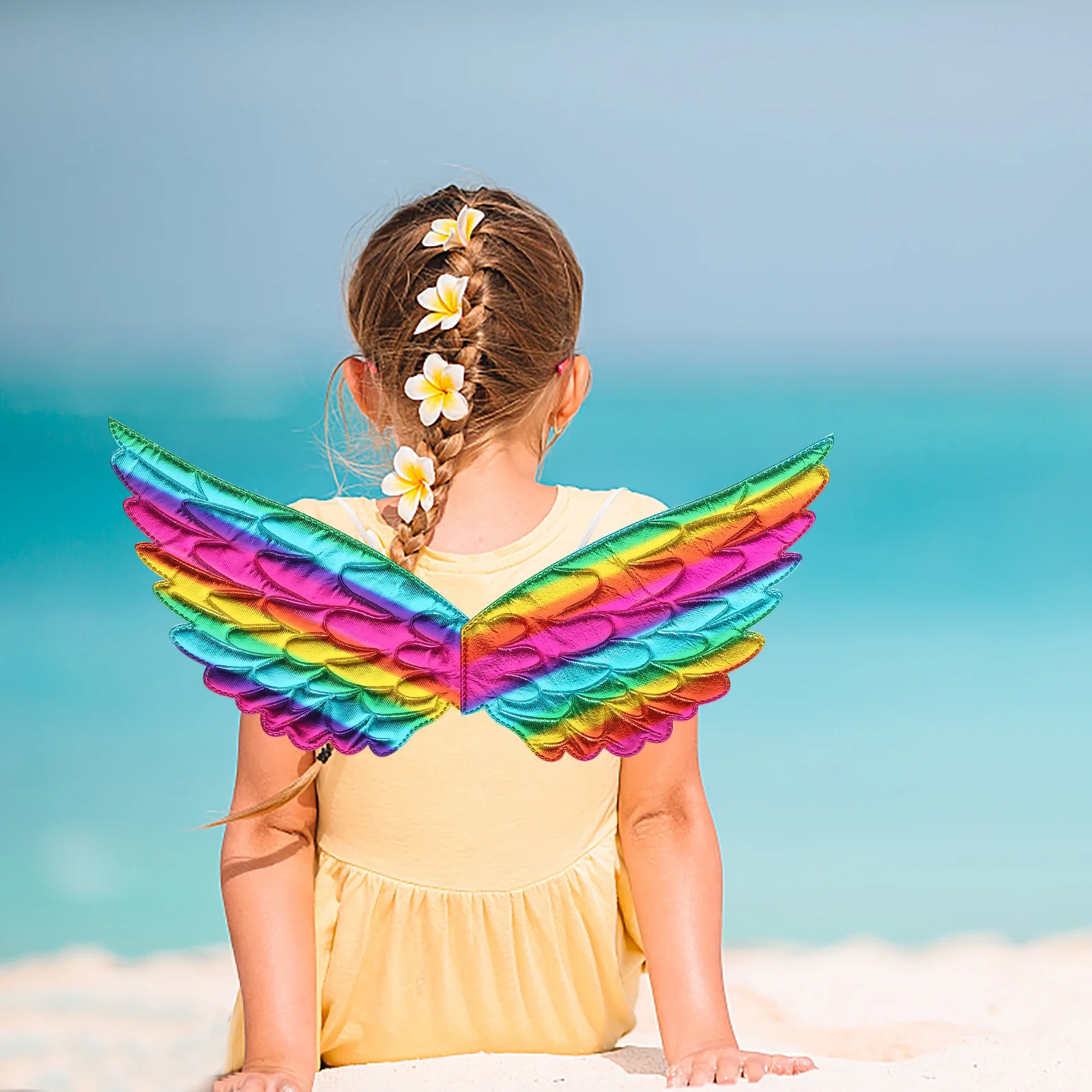 

5Pcs Unicorn Angel Wings Colorful Chic Costume Props Lightweight for Halloween Christmas Party Cosplay Performance Accessories