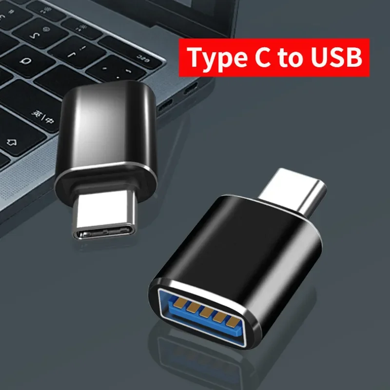 New For iPhone 12 11 New Mini Aluminum Alloy Cable Adapter Type C to USB 30 Converter Fast Charger Connector Mobile Accessories