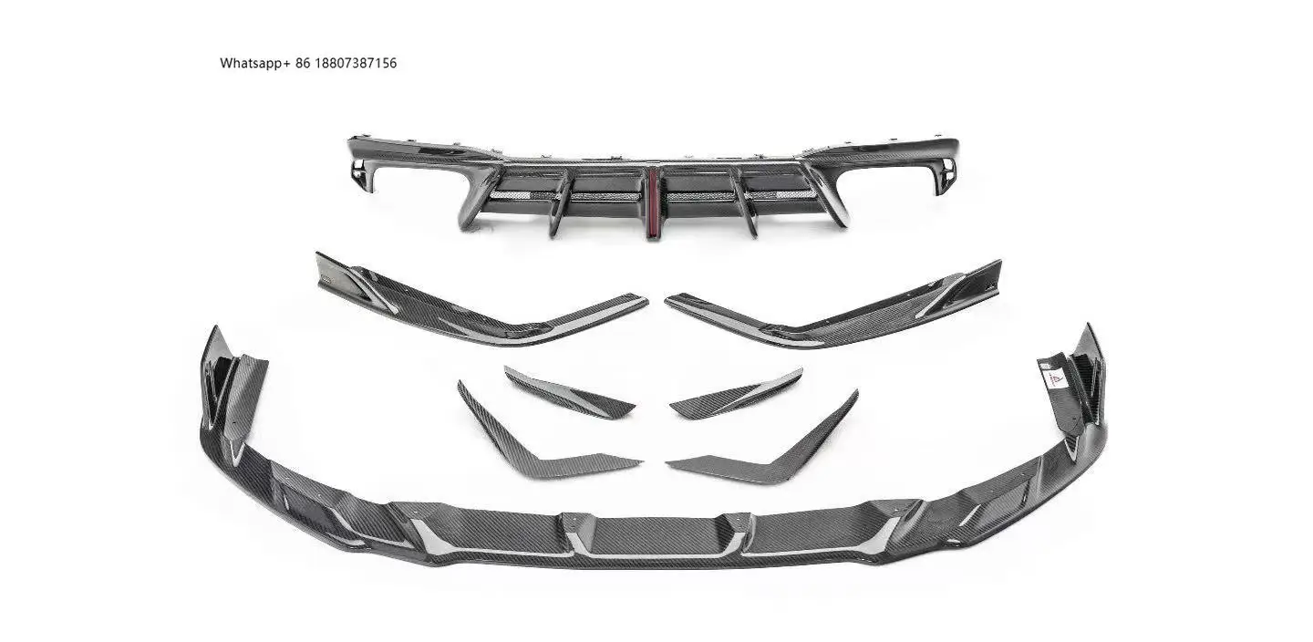 

For new forAudi A7 C7 Carbon Fiber Front Lip Bumper Wind Surround Small Exhaust Cut-Outs Wind Surround for Optimal Style