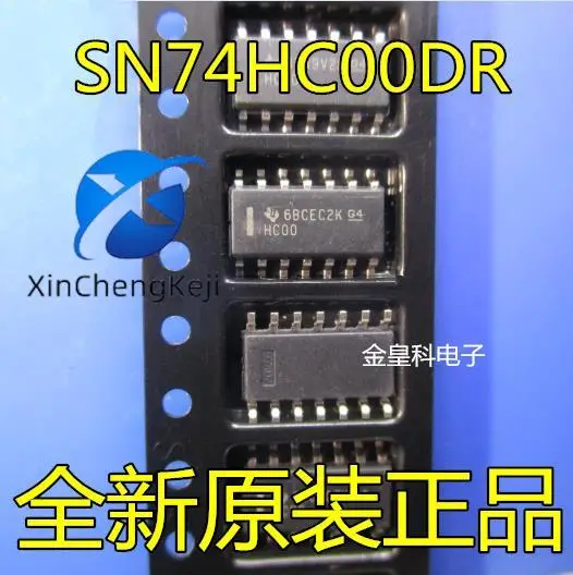 30pcs original new SN74HC00DR SOIC-14 4-way 2-input positive NAND gate logic