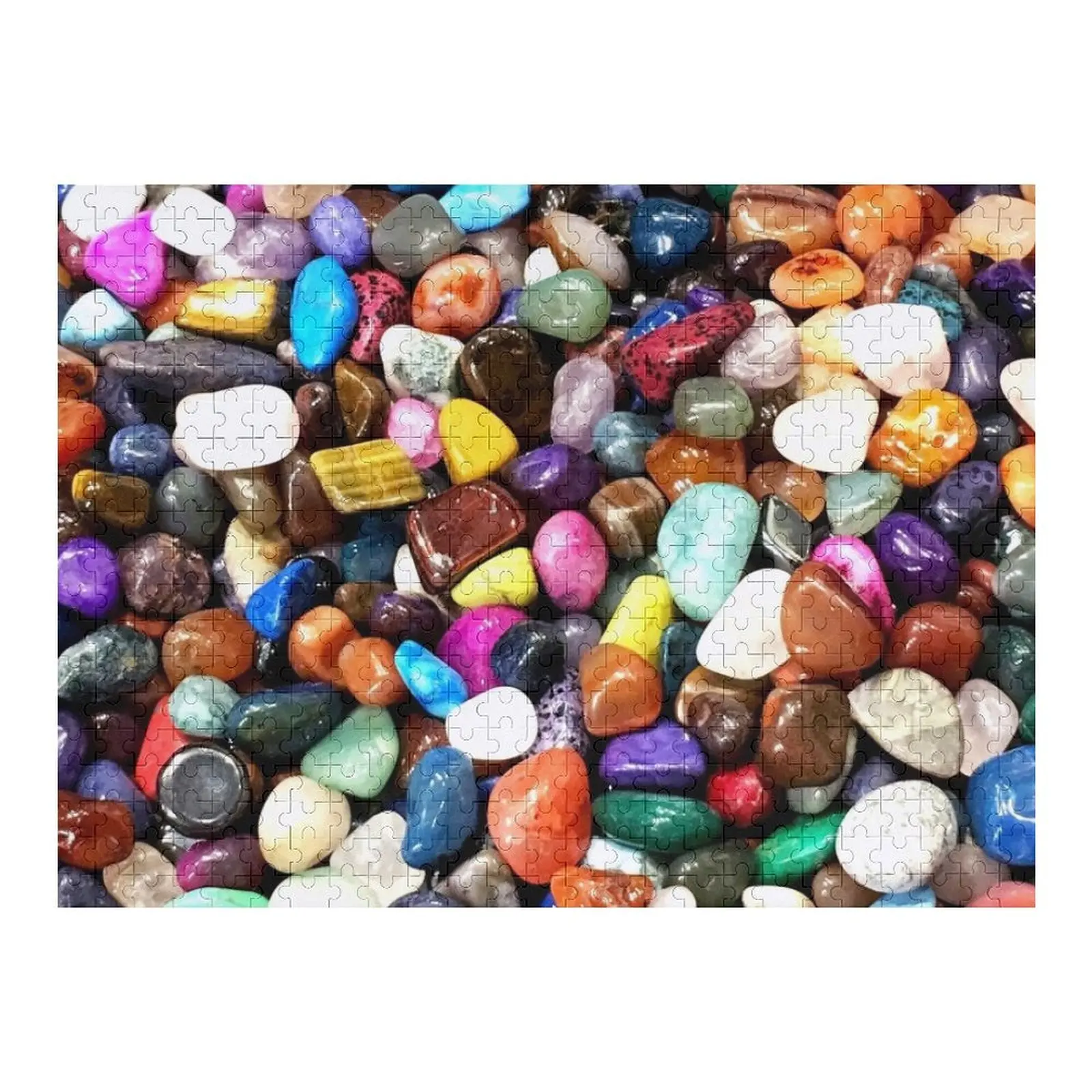 

Bright Colored Polished Stones Jigsaw Puzzle Anime Custom Name Child Toy Puzzle