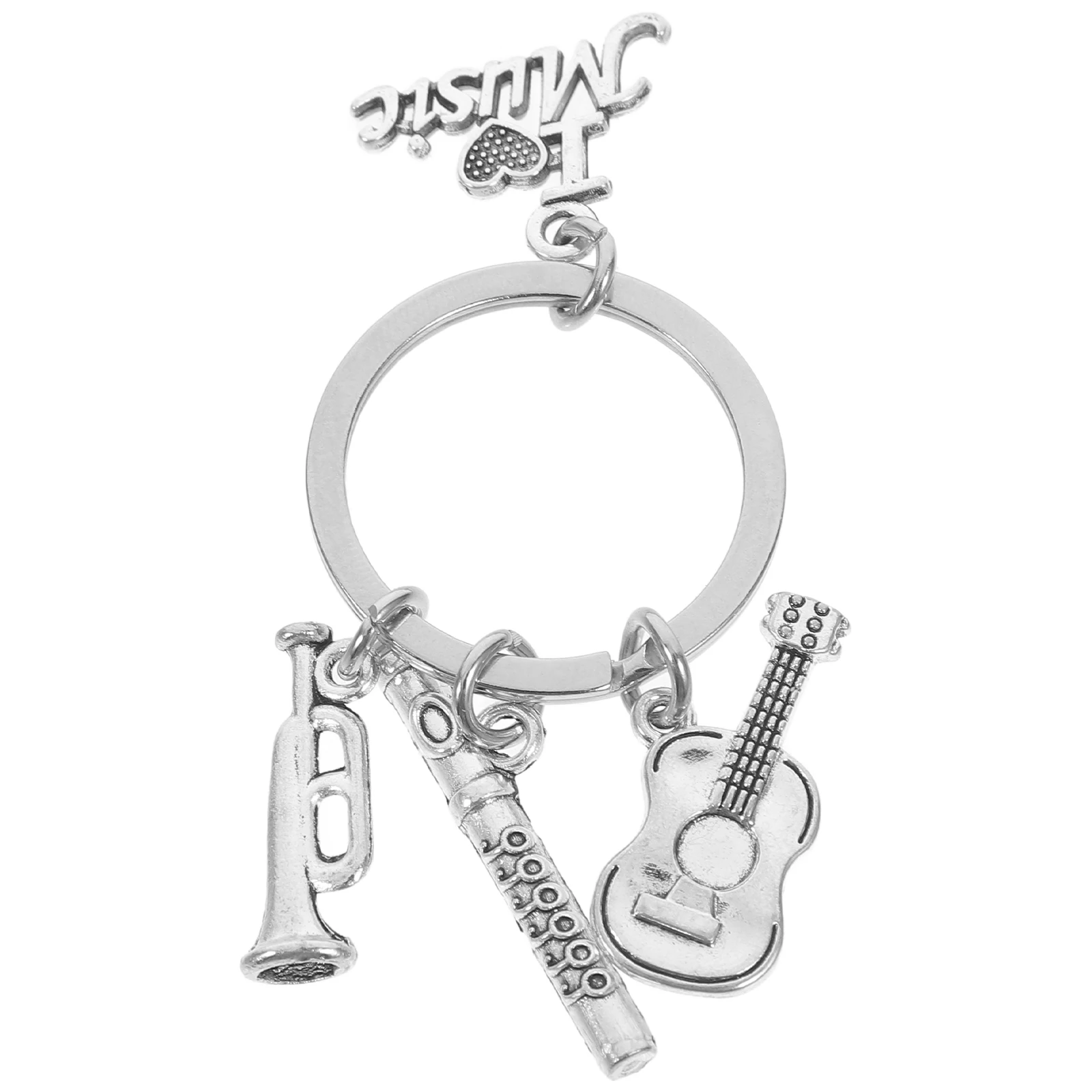 

Alloy Keychain Music Instrument Pendant Gift Decorative Keyring Backpack Purse Charm Zinc Material Stylish