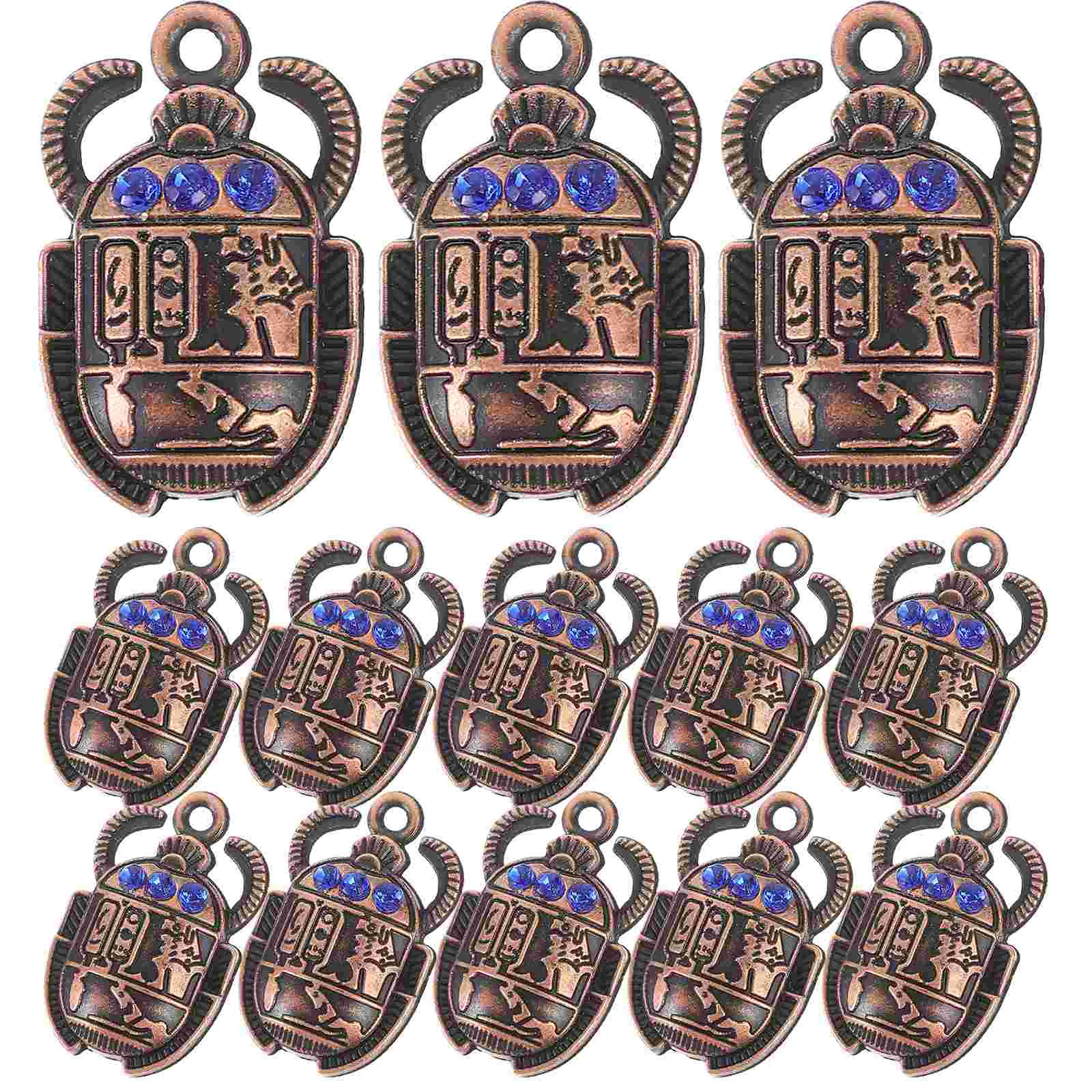 

20 Pcs Jewelry Charm Scarab Pendant Earring Charms Necklace Beetle Accessories of The Lid