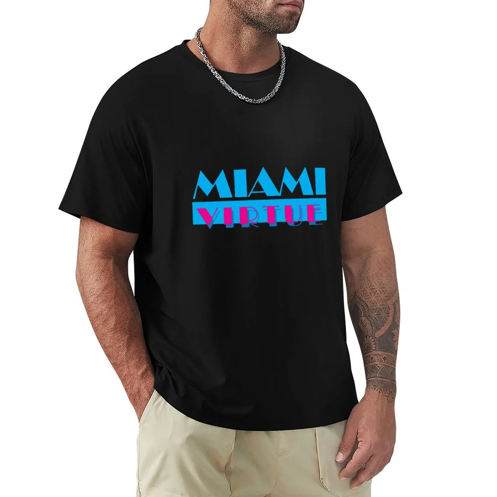 

Miami Virtue T-Shirt oversized graphic tee Louboutins Personalized t-shirt summer clothes mens vintage t shirts