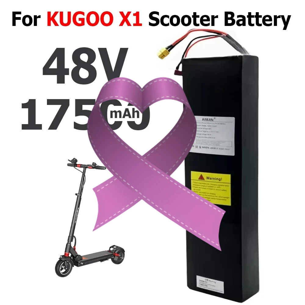 

100% New 48V 17500mAh Lithium Battery Pack for Kugoo X1/X1 Plus Original Electric Scooter Battery 17.5Ah with BMS