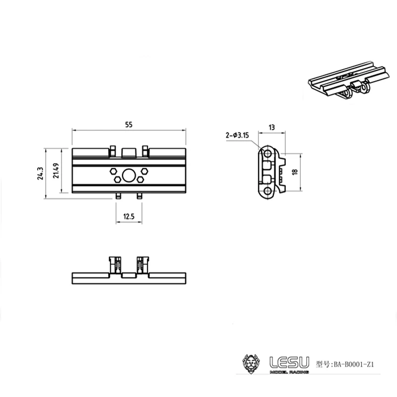 1Pc Metal Track Flake For 1/14 Toucan Lesu Carter C374 Hydraulic Excavator Controlled Bulldozer Truck Electric Tamiyaya Th15247