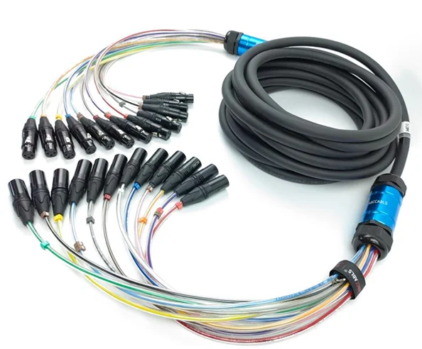 24-Channel XLR DMX 3-Pin OFC Microphone Cable Multi-Channel Stage Box Audio Cable With 30m Length Snake Rainbow Cable Speaker