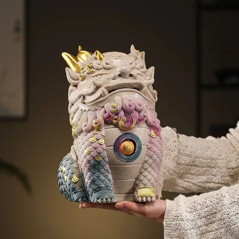 Копилка Pixiu большой емкости, копилка, вход и выход только, можно хранить банкнот, негабаритный счастливый орнамент.