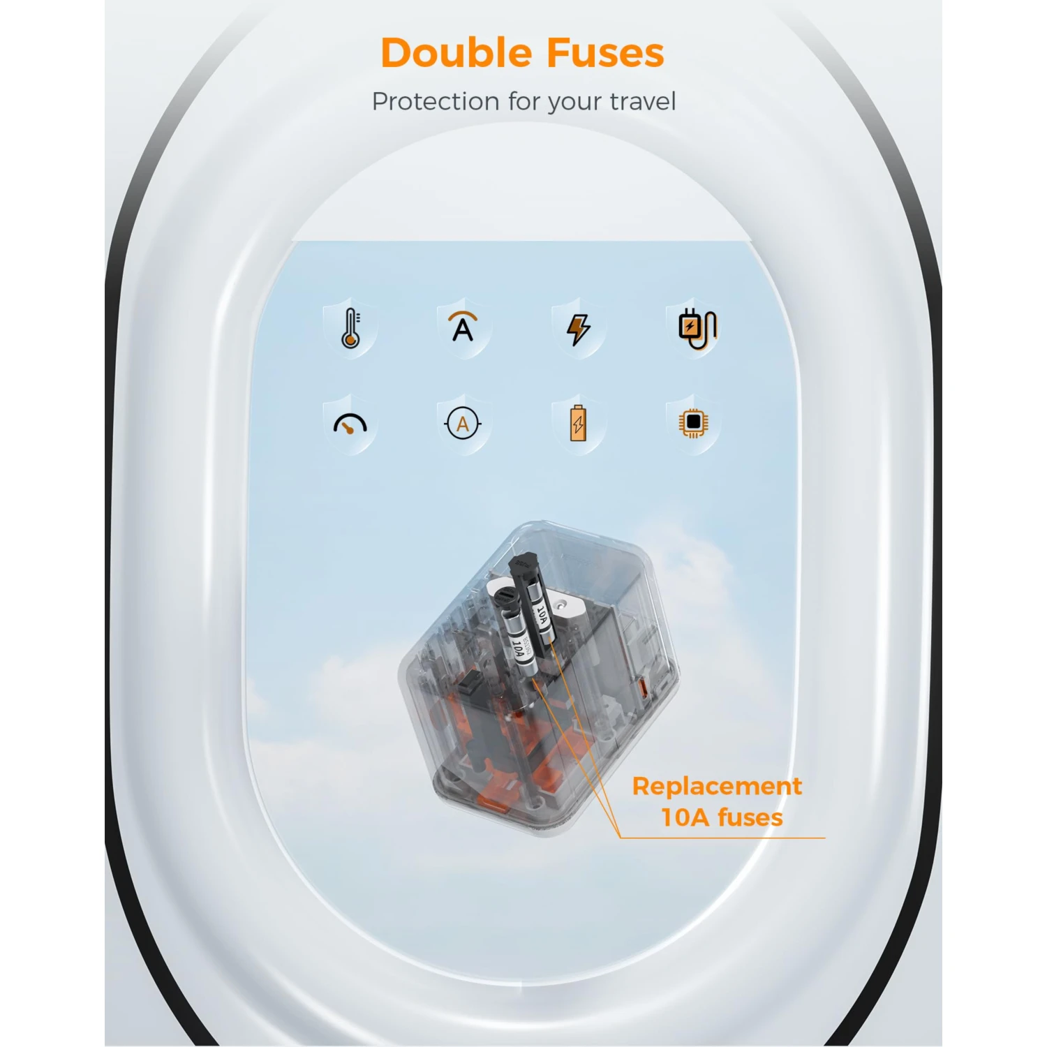 TESSAN 65W GaN Universal Travel Adapter Worldwide with USB and Type C Fast Charging Power Adapter EU/UK/USA/AUS Plug for Travel