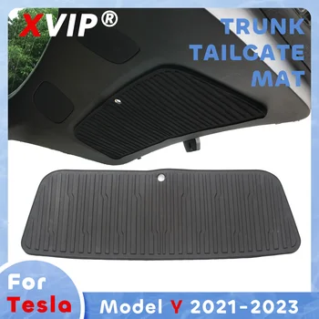 XVIP 후면 트렁크 뒷문 가드 패드, TPE 트렁크 문짝 보호, 더러움 방지, 긁힘 방지, 방수 매트, 테슬라 모델 Y 21-23