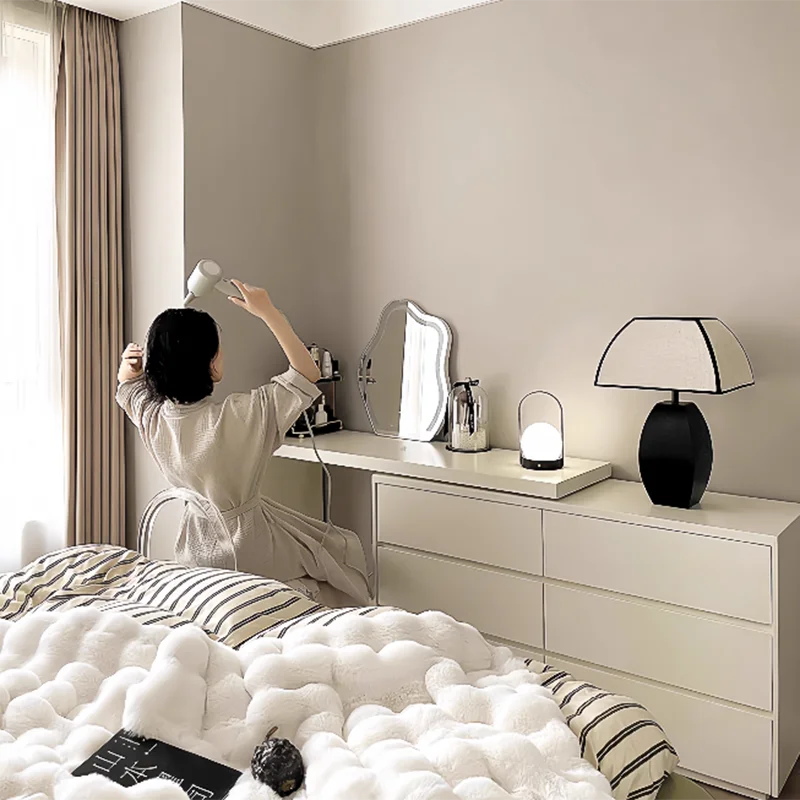

White Light Vanity Table Makeup Mirror Desk Modern Dressing Table Closets Jewelry Comfortable Vestidores Postmodern Furniture