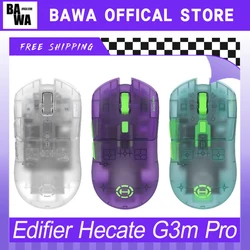 Edifier Hecate G3m Pro Mouse Tri Mode Paw3395 Wireless Custom Lightweight Mouse E-Sports Gamer Accessory For Computer Pc Gift