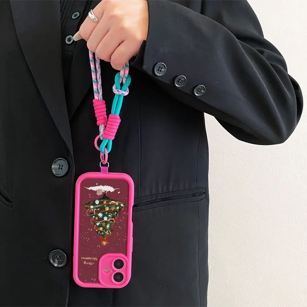 2025 crossbody cordão caso de telefone para xiaomi 14t 13t 12t 11t pro 15 14 13 12 11 lite ultra árvore natal corda longa capa macia
