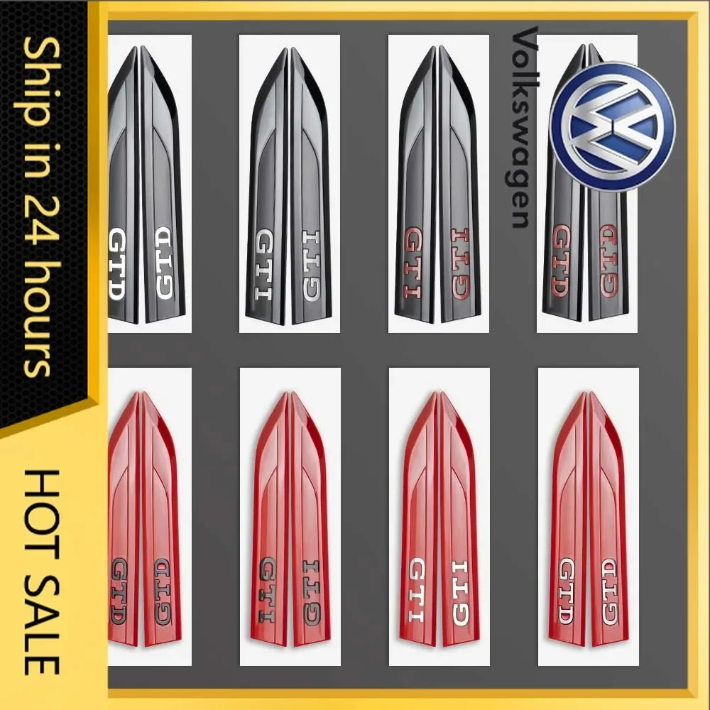 

For VW Volkswagen Jetta MK5 Golf 2pcs ABS Car GTI GTD Badge Fender Side Wing Emblem Stickers For VW Golf 5 6 MK7 MK6 Tiguan Polo
