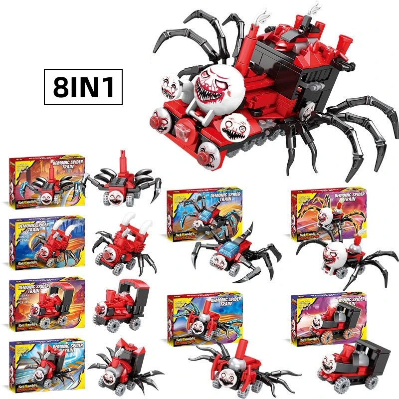 

Choo-Choo Charles Game Building Blocks Demonic Spider Train Animal Monster Figures Bricks MOC Toys For Children Gifts