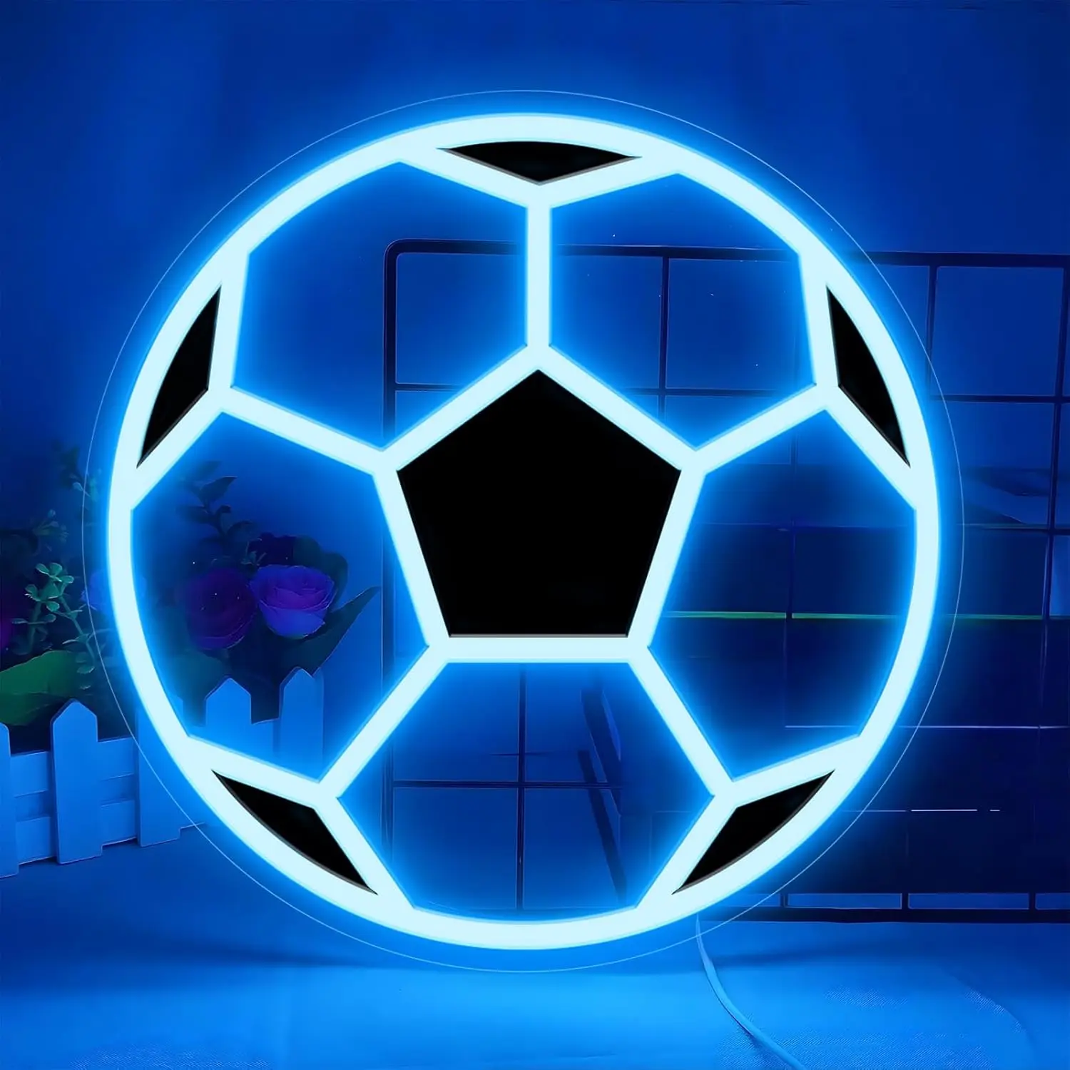 

Soccer Neon Sign Art Wall Light USB LED Neon Light for Kids Room Bar Gaming Room Sport Club Bedroom Decoration Gift Night Light