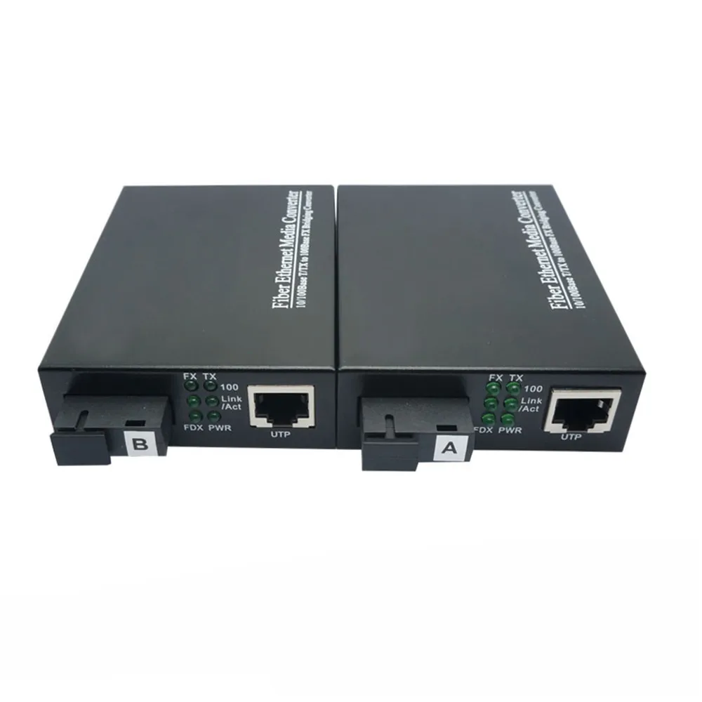 EWIND 1 Pair Optical Fiber Media Converter 10/100M Single/Multi Mode Fiber Transceiver 100M Single Fiber Converter 1310/1550nm