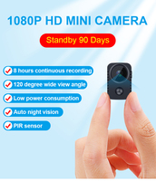 2023 MD29 Mini Cam PIR Video Camera Back Clip DV Smart Camera HD 1080P Recorder Body Motion Activated Small Nanny Cam for Car