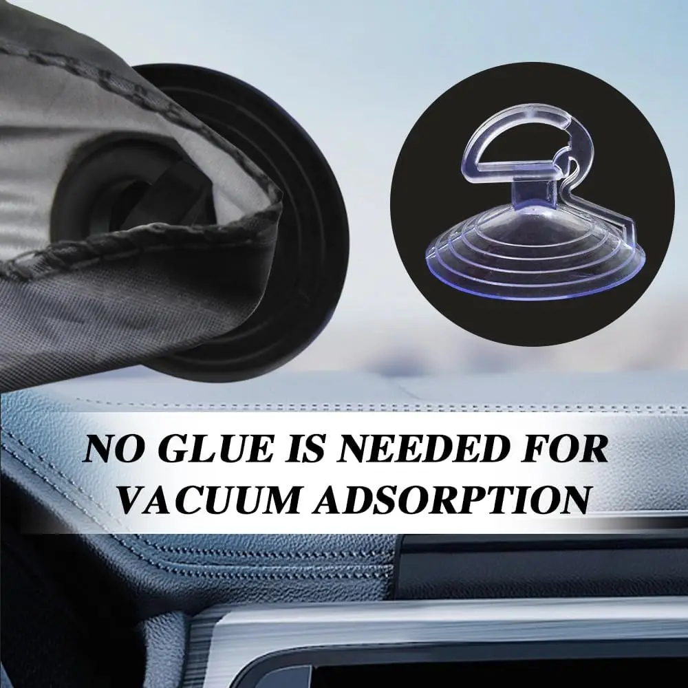 12PCS Car Window Suction Cup Car Glass Windshield Sunshade Suction Cups PVC Sucker Car Interior Accessories for Automotive Visor