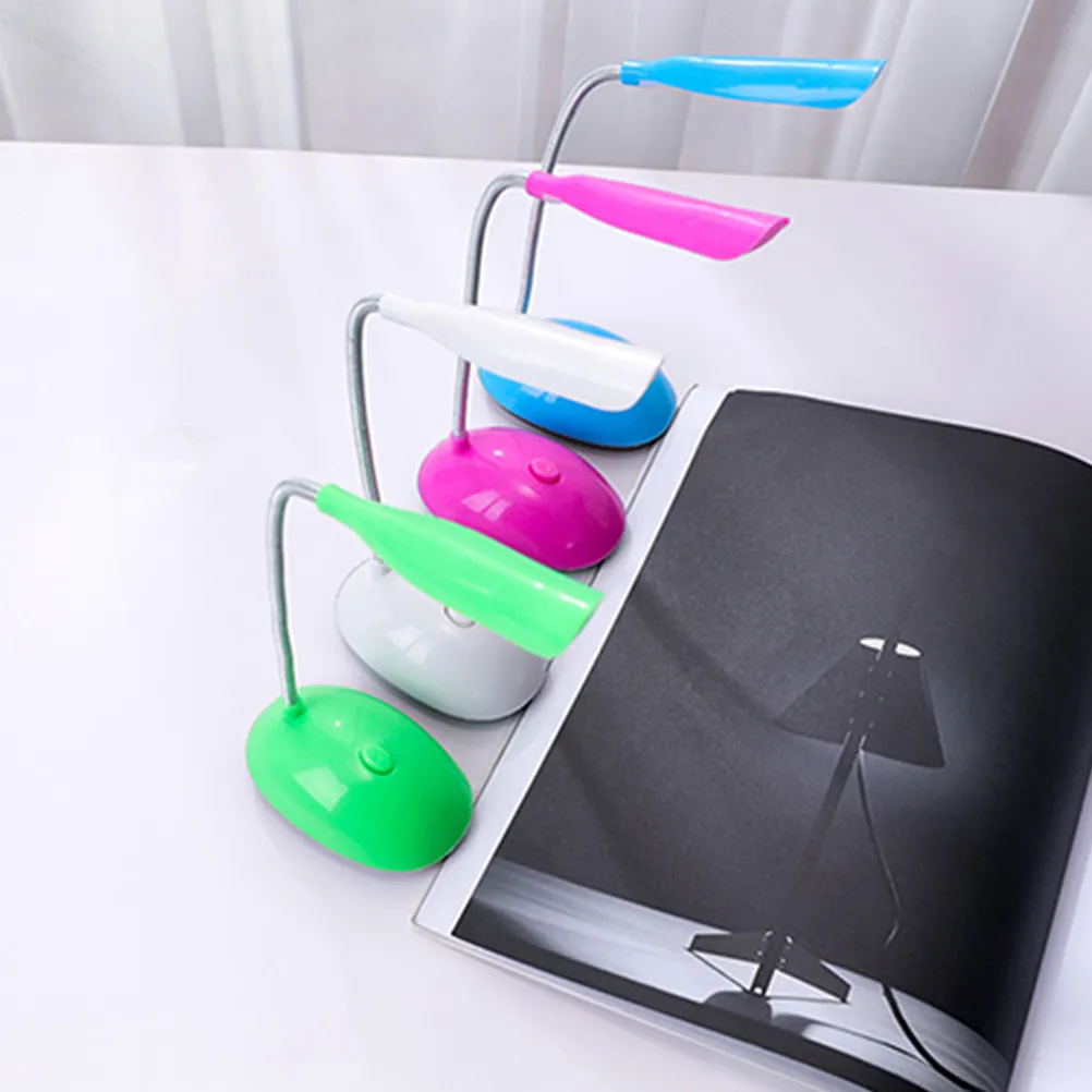 Modern LED Desk Light Battery Powered Desktop Lamp for Reading Student Study Night Use Compact Portable Design