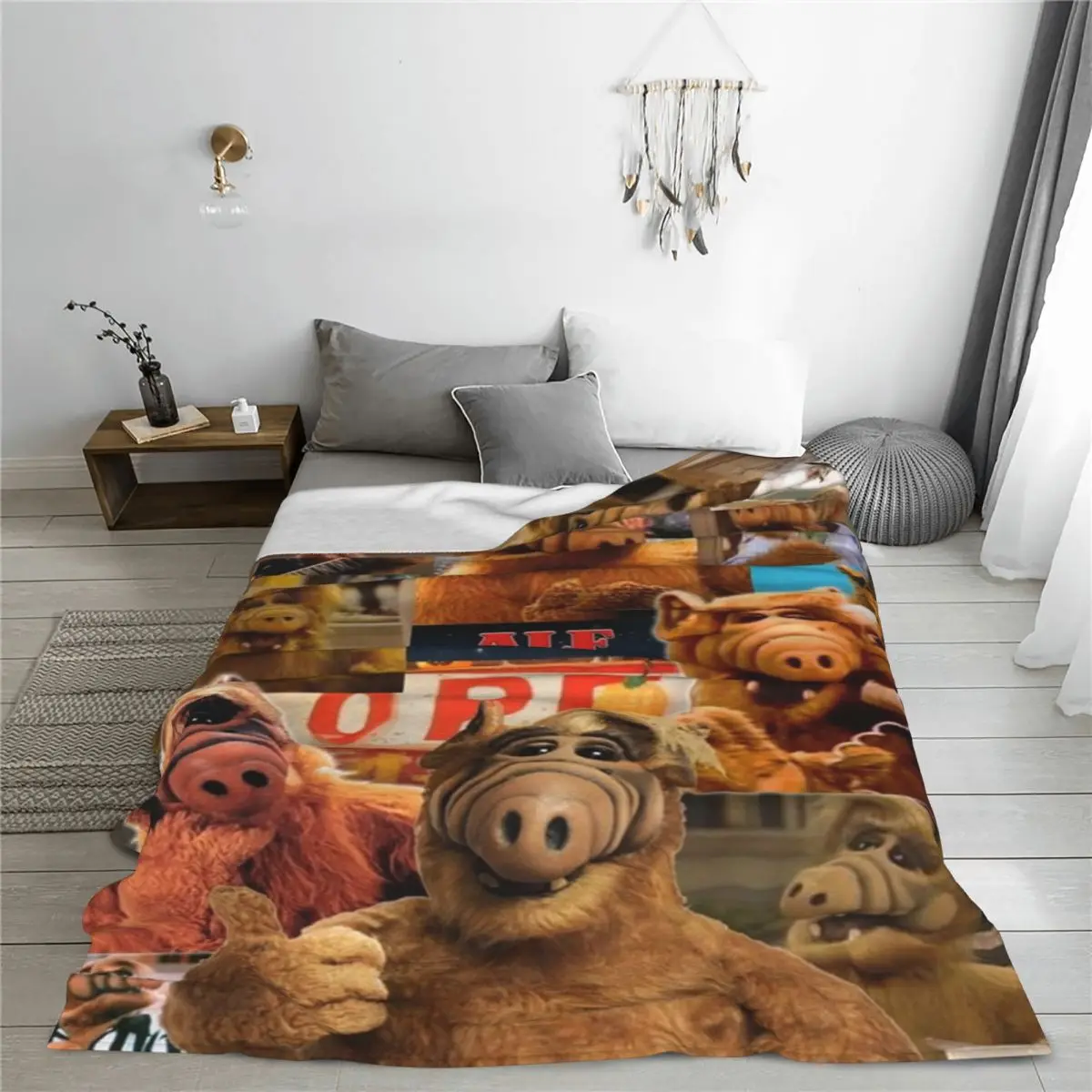 Alf The Animated Series Blanket Coral Fleece Plush All Season Cartoon Television Warm Throw Blankets for Sofa Travel Quilt