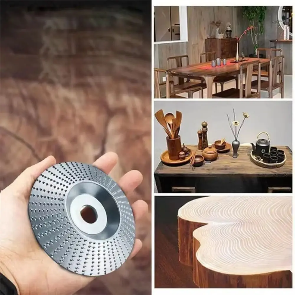 

100mm Diameter Wood Angle Grinding Wheel Arc Angle Quick-Shape Design Angle Grinder Accessory 16mm Aperture Durable Construction