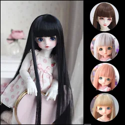 BJD sd 1/3 1/4 1/6 1/8 1/12 doll wig high temperature fiber heat resistant wire long straight bangs doll hair