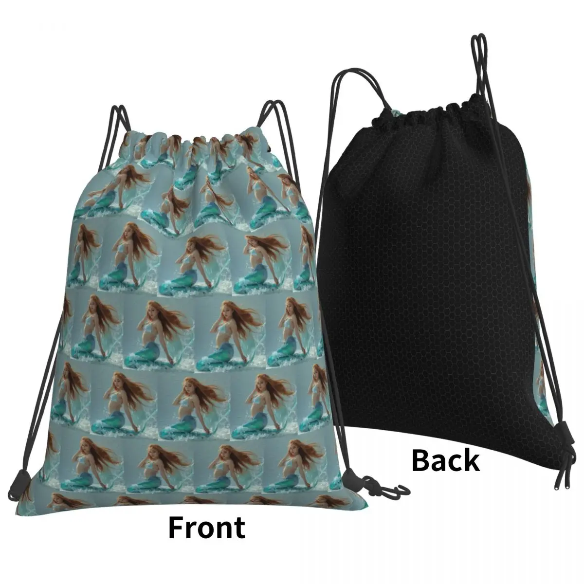 Very Beautiful Mermaid The Gardenpets Backpacks Multi-function Drawstring Bundle Pocket Sports Bag Book Bags Man Woman School