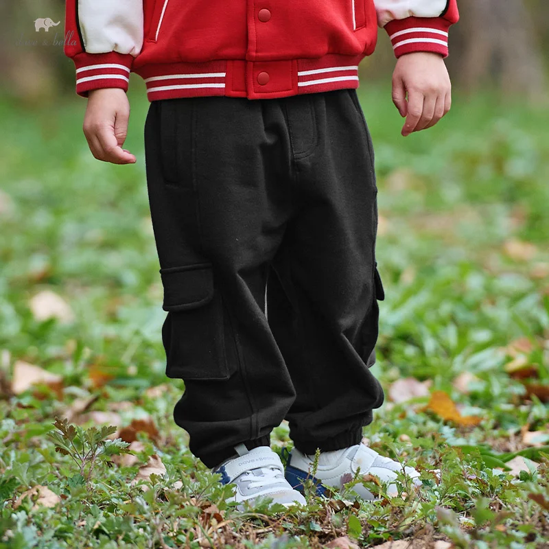 

Dave Bella Spring Autumn Boys' Pants Kid Boys Loose Casual Pants Children's Knitted Solid Sprot Pants DB1251179