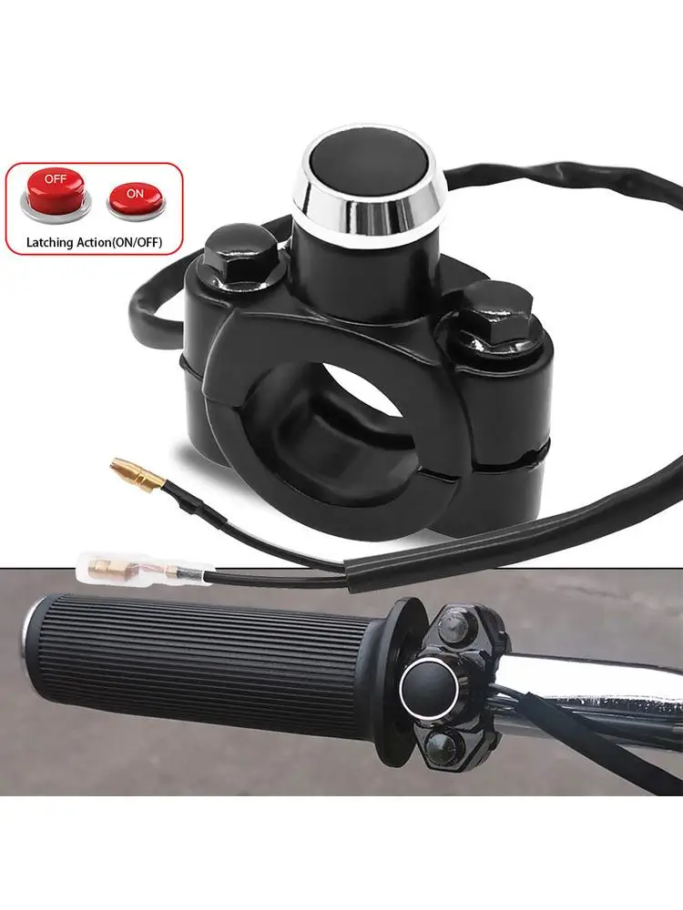 AliExpress NONE Motorcycle Handlebar Mount Switch Button Headlight Fog Light ON OFF Switch Latching action For Motorbike ATV Dirt Electric Bike