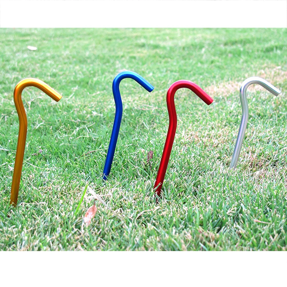 

8pcs Tent Premium Material Durable Anti Canopy Pegs Rust Stakes for Outdoor Tent Awnings Canopy Grass Ice Grounds