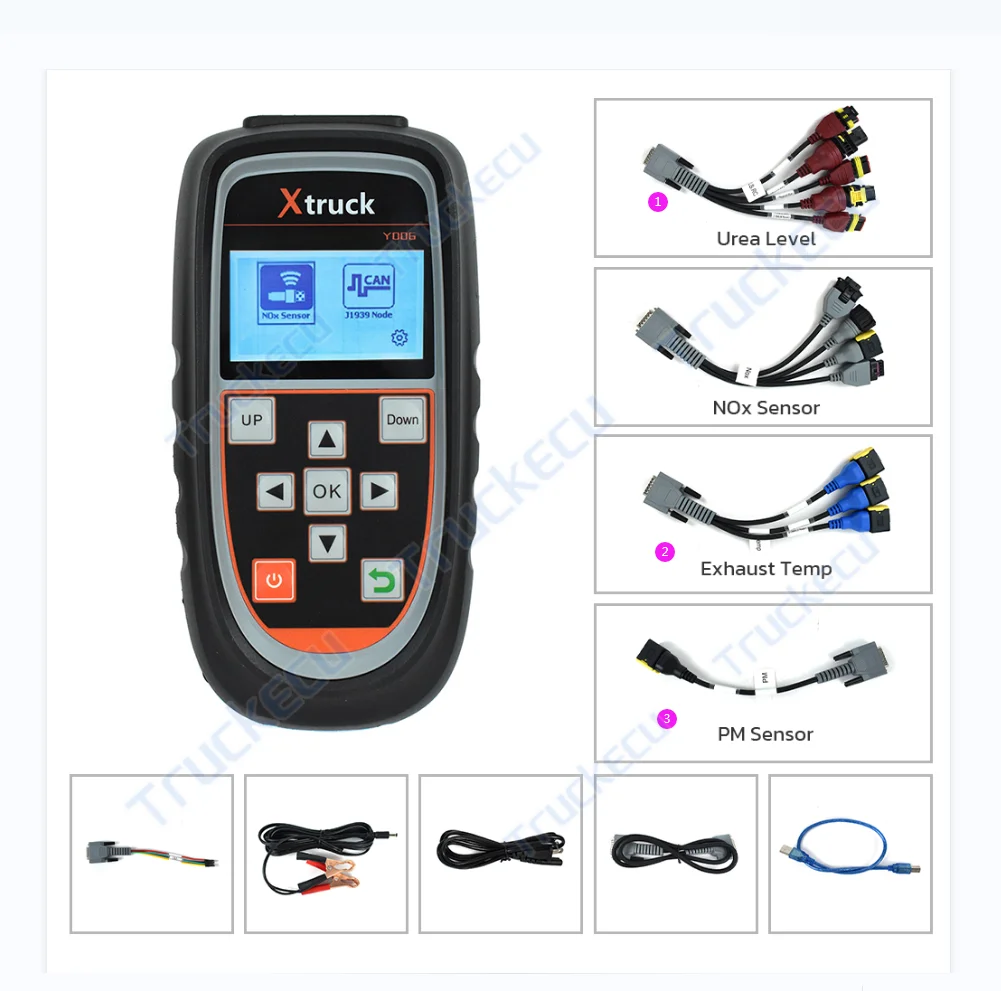 Xtruck Y006 EURO 6 Sensor Tester for Urea Quality Liquid Level/PM/Exhaust Temperature Nitrogen and Oxygen NOx Auto Detection