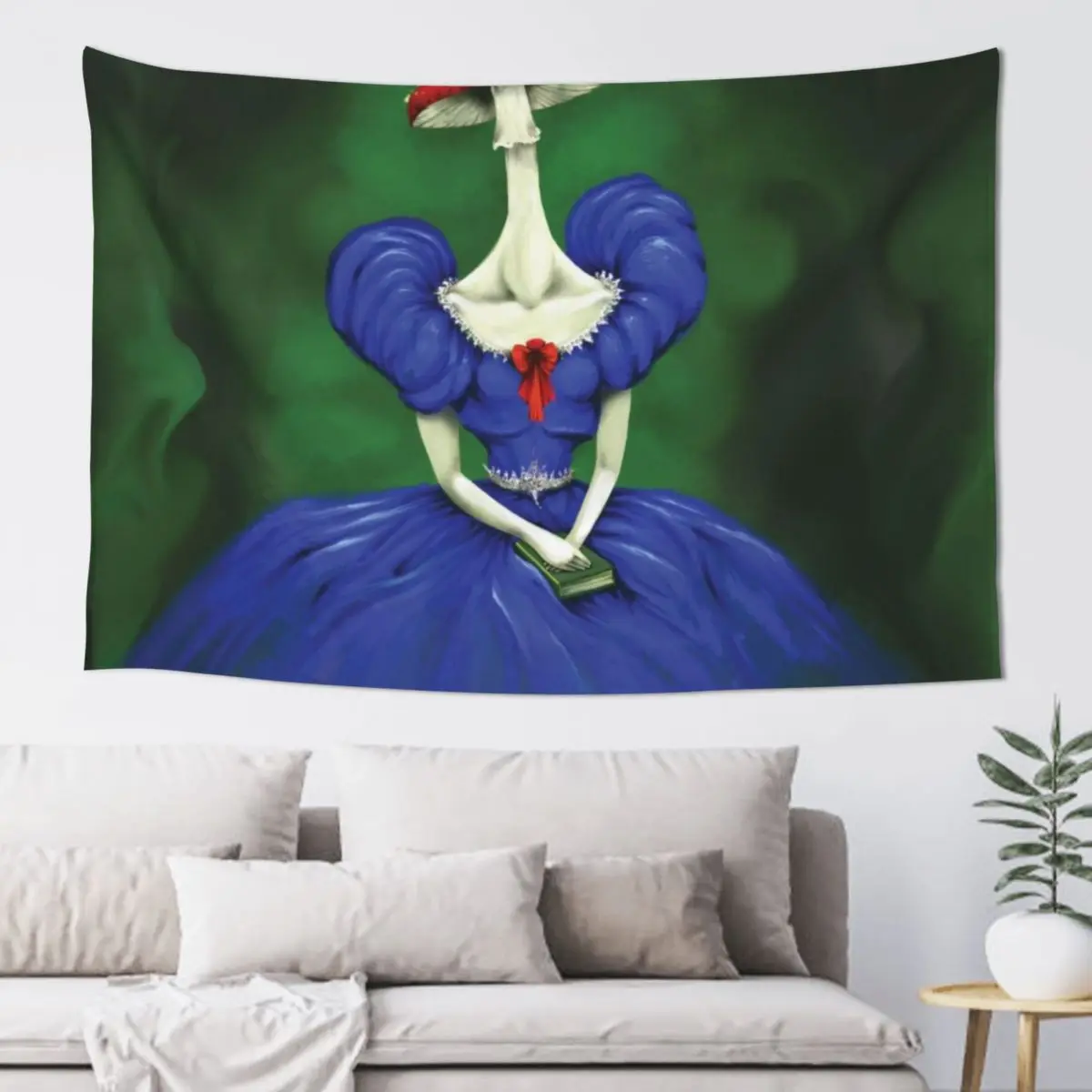 

Miss Mushroom Tapestry Decorations For Your Bedroom Funny Art Mural Tapestry