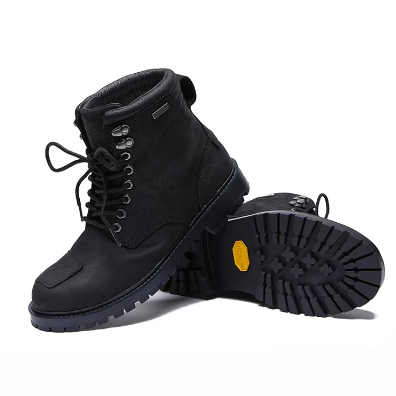 

Cowhide motorcycle riding shoes four seasons waterproof locomotive retro Martin short boots non-slip
