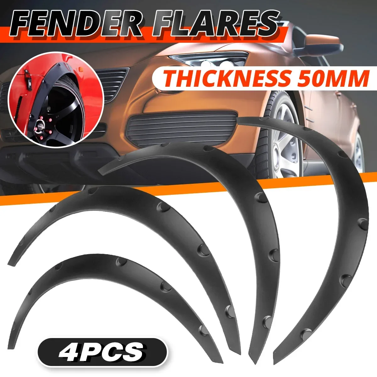 4 teile/satz Universal Auto SUV Off-road Fender Flare Radlauf Schutz Rad Augenbraue Kotflügel Kotflügel